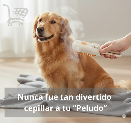 Cepillo con Vapor para Mascotas Portátil y Recargable