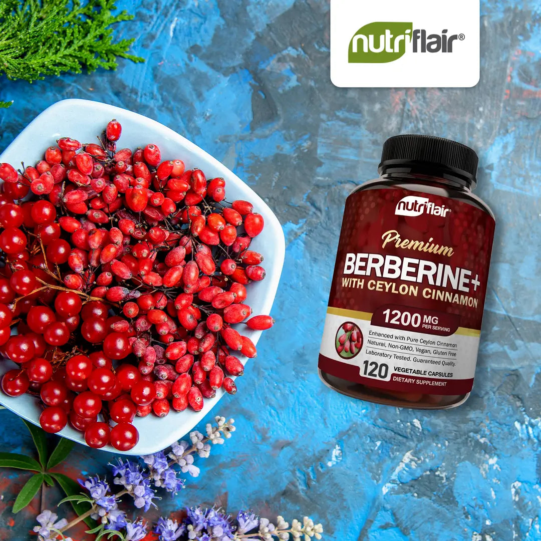 NutriFlair Berberine+ Premium HCL 1200 mg 60 cápsulas
