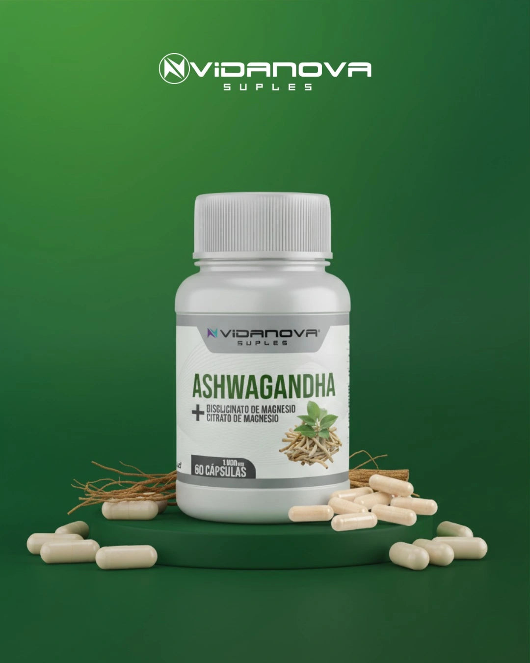 Ashwagandha + Magnesio 1000mg 60 CAPS